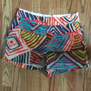 J. Crew Collection cotton high-rise colorful shorts size 4